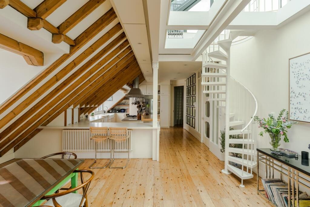 Loft apartment with exposed beams
